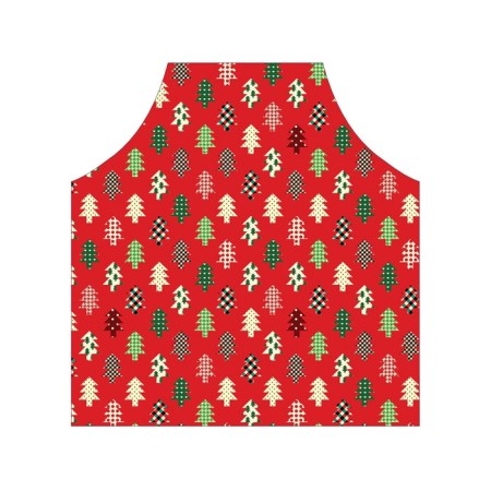 Apron kitchen with a photo print "Scandinavian Christmas trees", adjustable, size OS-1