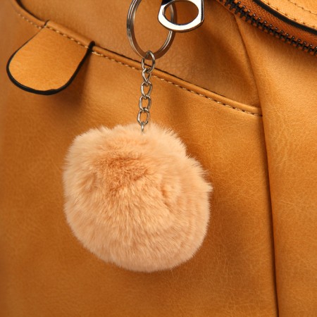 Fluffy on the ring "Pompon" d = 5 cm mix-3