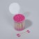 Cotton -based sticks, 7 cm, 112 pcs, in a plastic organizer, pink color