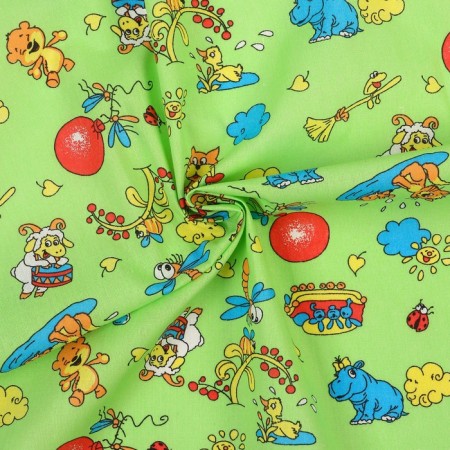 Children's diaper, calico 75x110 cm, cotton 100% pattern mix-3