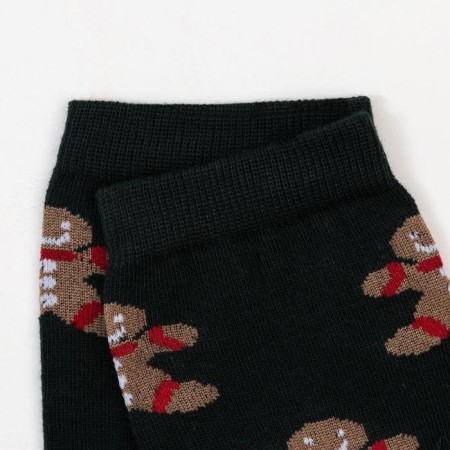 Male socks "cookies" is dark green color, size 25-1