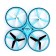 A Quadrocopter Radio Management Drone, backlight, works from the battery, the color is blue