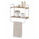 Halled Kyoto shelf, in the bathroom, with a bar for a towel, white