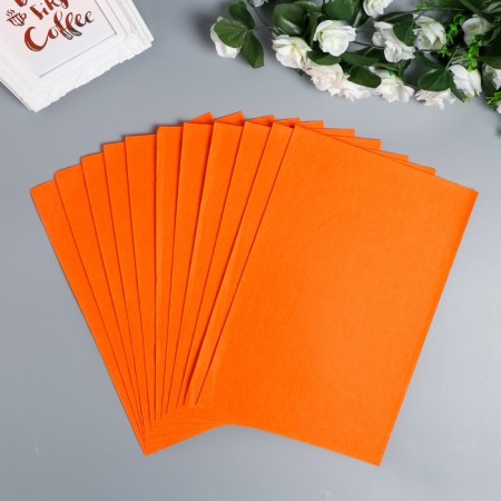 Fighting felt "bright orange" 1 mm (set of 10 sheets) A4 format format-2