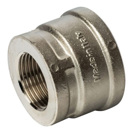 The coupling Stout SFT-0006-001121, 1 1/2 "x1", internal, transition, nickel-plated brass-2