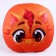 The pillow is round "Dracosha", orange