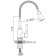 Accoona A9890T-1 kitchen mixer, single-leaf, silicone spout, gray/chrome