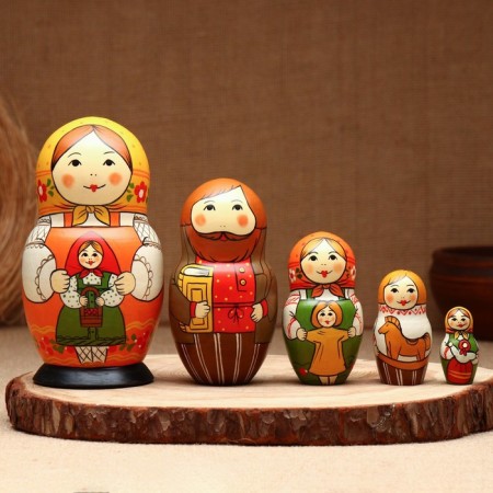 Nesting doll "Old Russian nesting doll", 5 puppet, suite-4