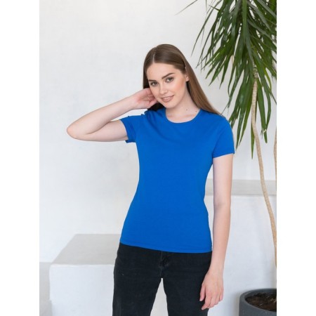 Female T -shirt, size 48, blue color-3