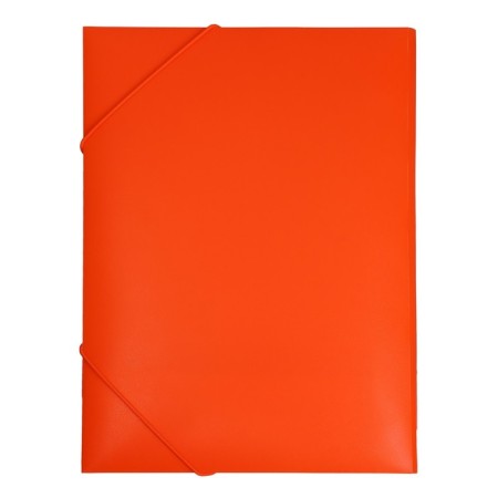 A4, 500 μm elastic band, calligrata "Neon", spine 30 mm, neon, red orange-2
