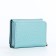 Women's wallet on the button, blue color