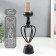 Summary Metal for 1 candle "Physalis" black 39x9x9 cm