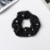 Hair gum "Orbit" Flowers style, 10 cm, white-black
