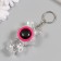 Light light on the ring "Bunny-cosmonaut" pink, flashes lr41x3 pcs 2x4x7 cm