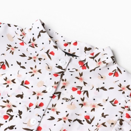 Women's dress with ruffles mist, size 44, white-4
