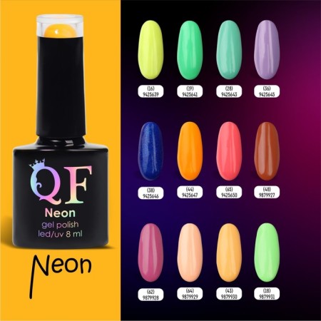 NEON GEL GEL LAC, 3 phase, 8 ml, LED/UV, Orange color (44)-5