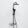 The shower system Wasserkraft A114.258.130.cb Thermo, tropical shower, thermostat, black/chrome 101151