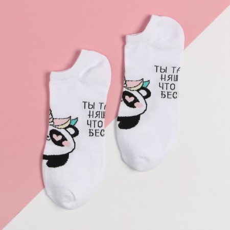 Women's socks shortened kaftan "panda" p. 36-39-1