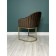 SHELL chair, 56 × 63 × 83 cm, brown color, gold frame