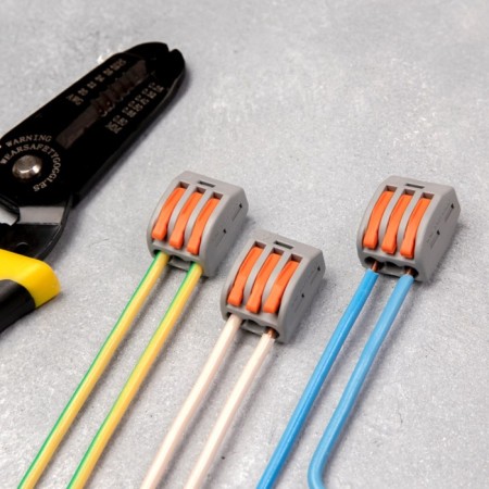 Universal terminal Rexant QMC 222-413, 3-wire, gray, 0.08-2.5/4 mm2, 20 pcs-1
