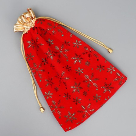 Gift sugar suction “Gift bag”, snowflakes, embossing, 20 x 30 cm +/- 1.5 cm, New Year-3