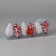 Jewelry decoration "Assorted bumps" (set 6 pcs) 9.5x4.5 cm, red white