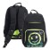 School backpack, 40 x 25 x 13 cm, Grizzly, ergonomic back, laptop department, black/yellow