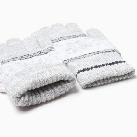 Gloves female, light gray, size 18-2