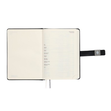Leduced Diary A5, 160 sheets, Devente.denver, firmly cover of artificial leather with foam rubber, block 70 g/m2, gray-3