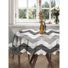 The tablecloth “Zigzag from the past”, round, Saten, d = 150 cm