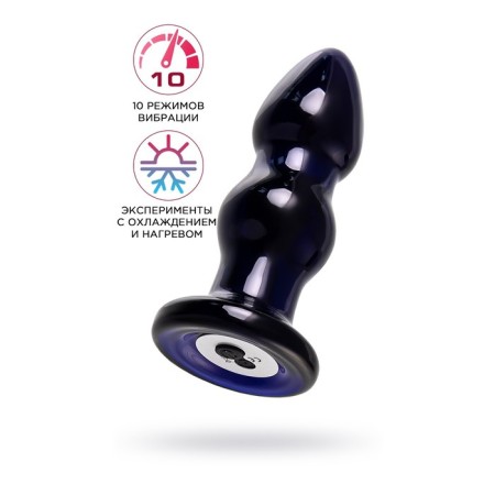 Sexus Glass Viber Vibrovalok, Glass, Blue, 11 cm