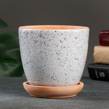 Flower pot "cone" gray 1l-1