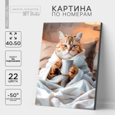 Picture on numbers on canvas with a subframe 