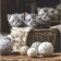 Picture on the subframe "kittens" 30*30 cm