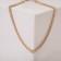 The necklace "Jewel" is narrow rectangles, white color in gold, 30 cm