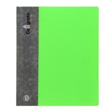 Folder on 4 rings A4, Calligrata, 40 mm, 700 μm, inner pocket, pocket for a spine, salad
