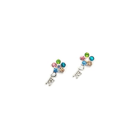 Metal fittings TNL “Five -minded Dior Silver”, 2 pcs