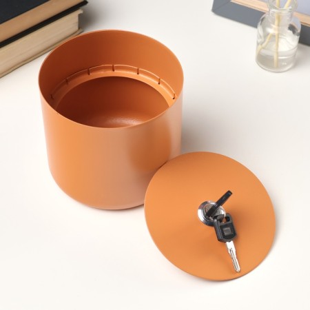 Secret safe, flower pot, orange-2