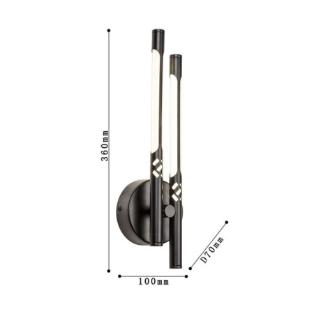 Wanding lamp WAND 100 mm, 70 mm, LED 14W-2