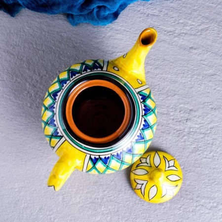Rishtan ceramics "Patterns", 1000 ml, yellow-8