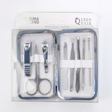 Set of manicure "texture", 8 objects, in case, black color-8