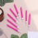Set of candles for the Manhattan cake, 9 cm, 8 pcs, 24 min, pink metallic