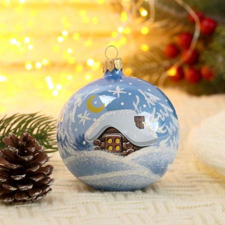 Ball "forest hut" 8.5 cm mix-1