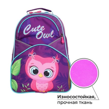 School backpack Calligrata "Owl", 37x26x13 cm-1