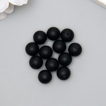 Busina silicone "round" black d = 1.2 cm-1