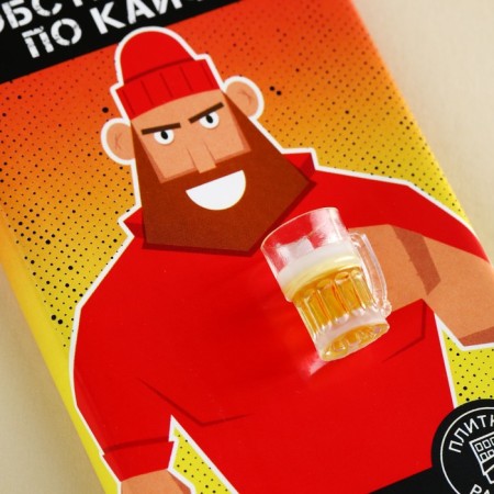 Confectionery tiles "Cike Day" with a decorative element, 100 g.-3