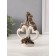 Polystone souvenir "steam on stone hearts with roses" under bronze 7.5x15.3x18 cm