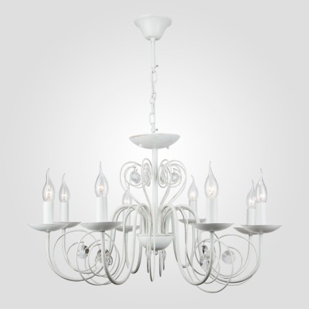 Tomas 8x60W E14 chandelier is white, gold