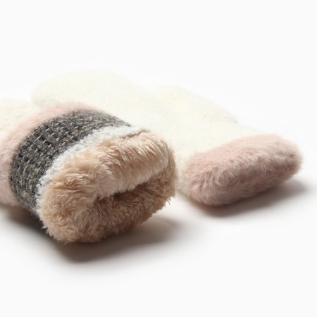 Women's mittens at the lawsuit Minaku Runny 22 cm Milk-2