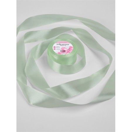 Satin tape, 40 mm × 23 ± 1 m, pale green # 50 color
